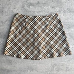 Preppy academia plaid mini skirt